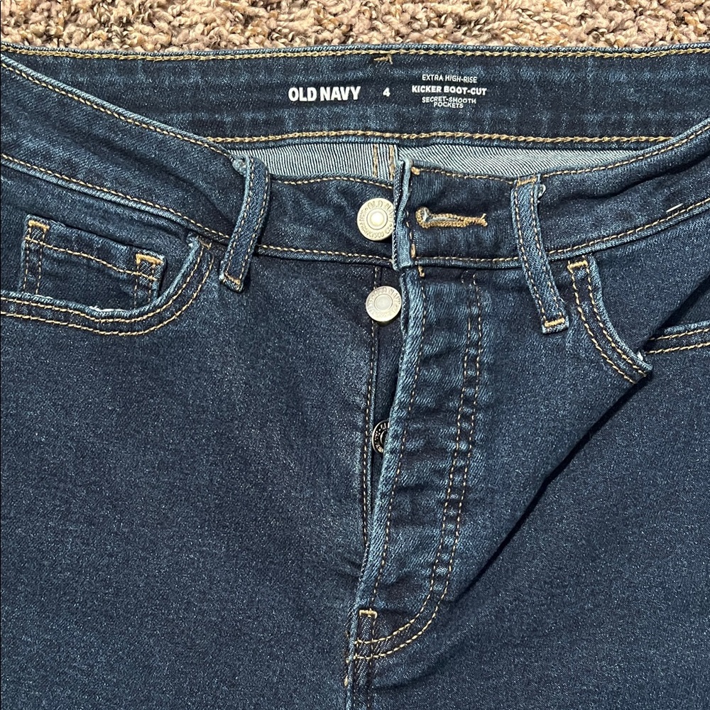 Old Navy Dark Blue Boot-Cut Jeans